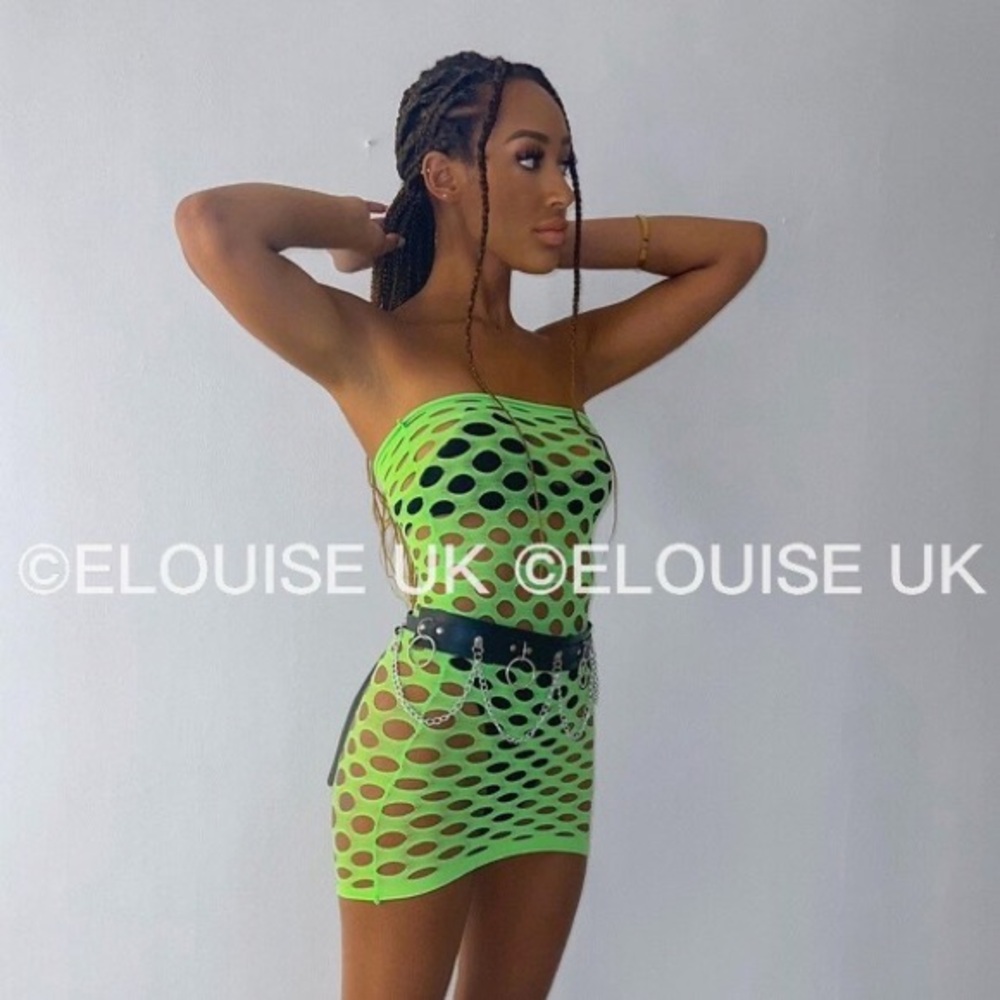 Yellow Mesh Dress